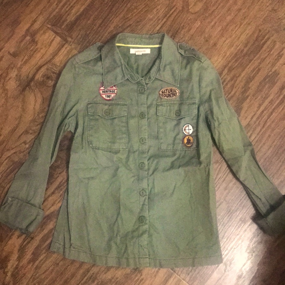 Boutique army green top